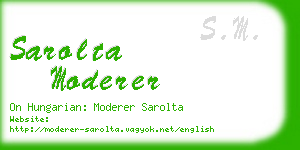 sarolta moderer business card